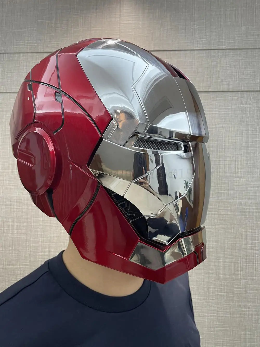 2024 New 1:1 Marvel Iron Man Mk5 Electric Helmet Multi-piece Opening And Closing Helmet Voice Control Eyes Model Adult Toy Gifts