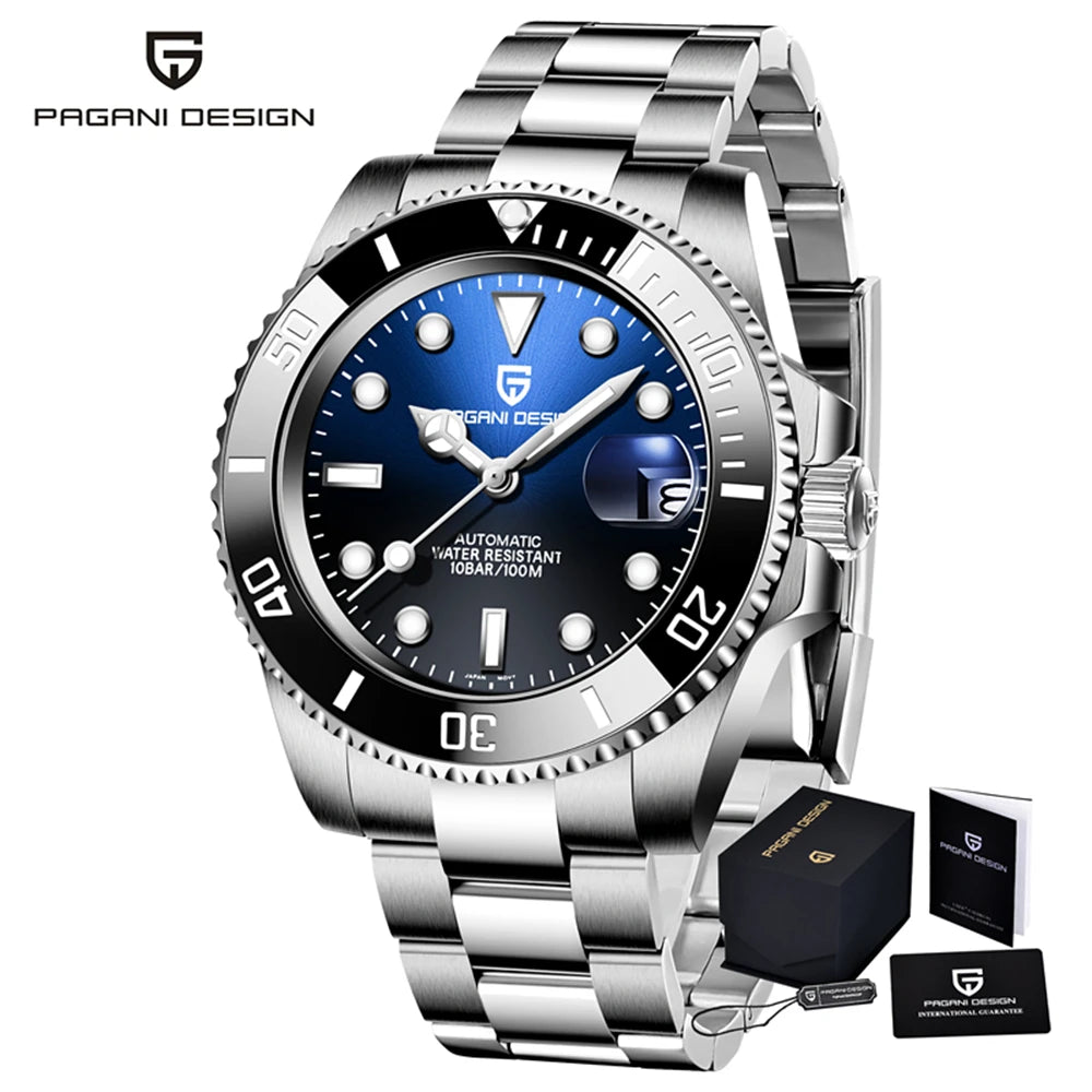 Pagani Design 2024 New NH35 Luxury Men's Automatic Mechanical Watch Top of the line Sapphire Stainless Steel Waterproof Sport 10