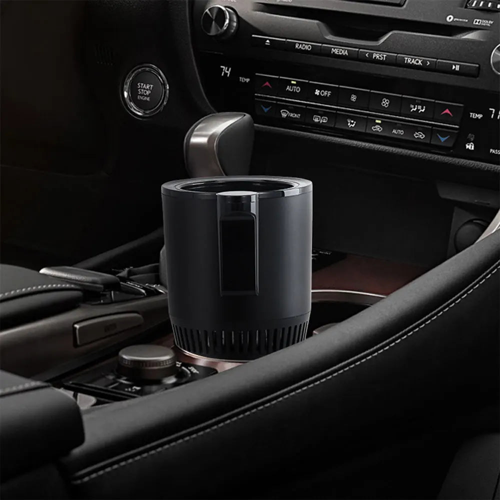 Portavasos para coche con pantalla táctil de 12 V, para bebidas frías y calientes, con pantalla digital inteligente, para el hogar, para acampar y viajar