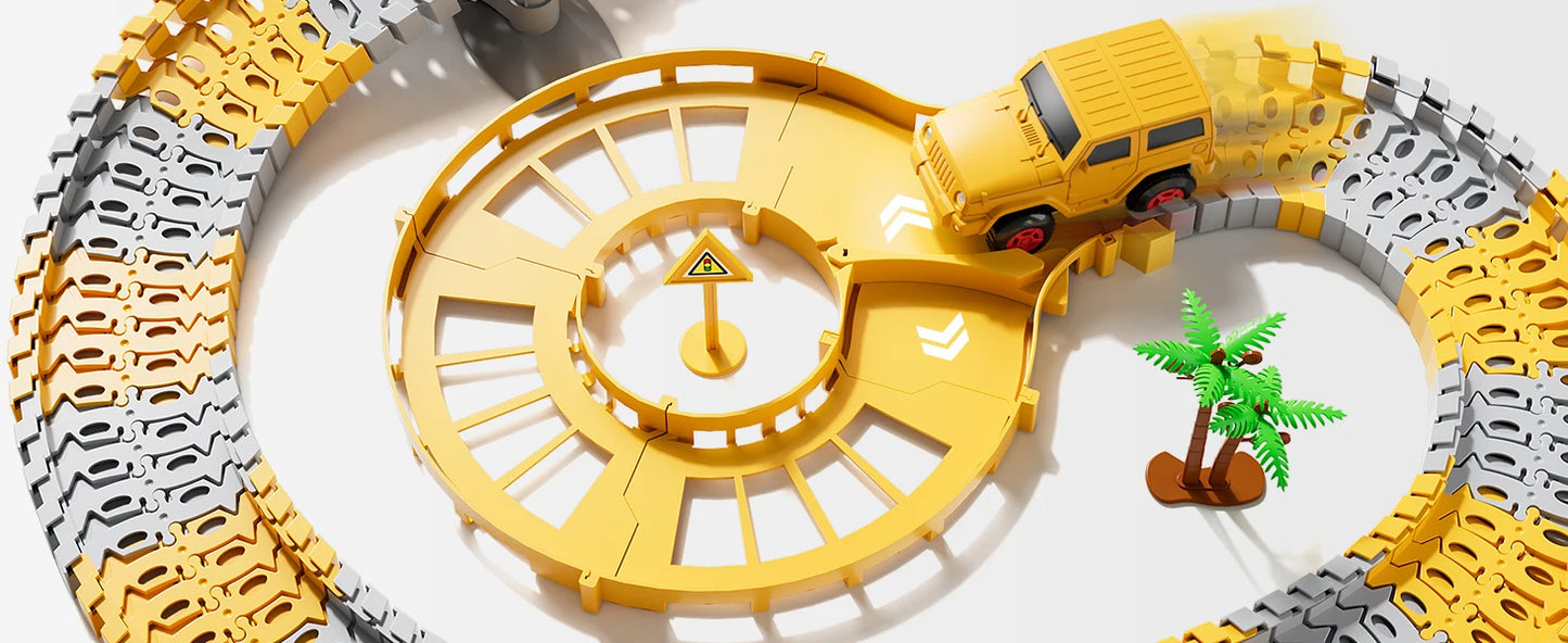 Toddler Boy Toys 239 PCS Race Tracks Toys Gift, 6 PCS Construction Car Toys Gifts , Christmas Birthday Gifts Toys
