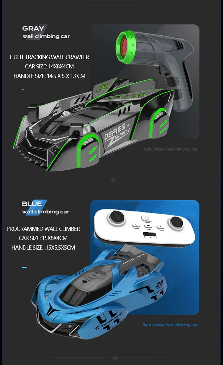 RC Car Stunt Infrared Laser Tracking Wall Ceiling Climbing Vehicle Toys For Children Remote Control Cars Follow Light Gifts boys