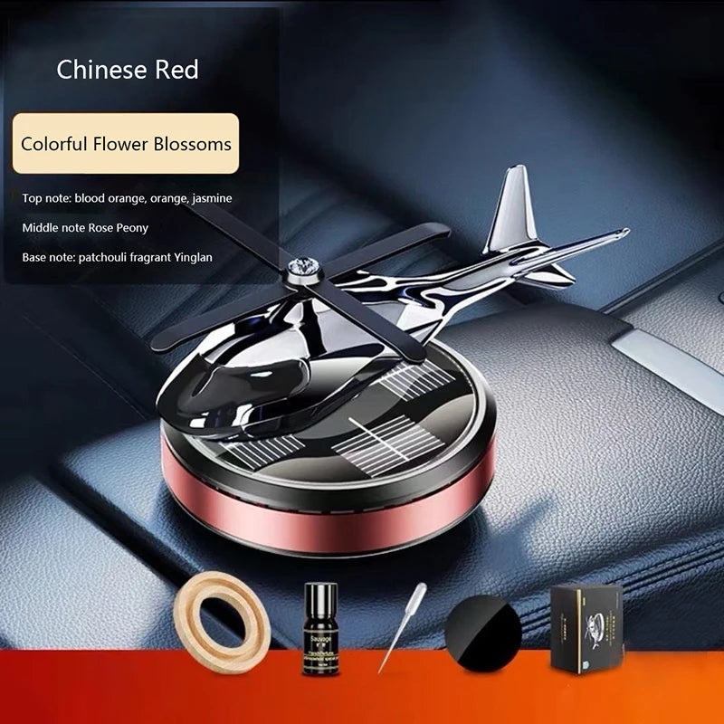 Solar Car Air Freshener Helicopter Propeller Fragrance Diffuser Flavoring Original Perfume Ornament Interior Decor Accessories