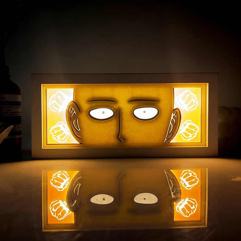 Anime One Piece Paper Cut Shadow Box Light Remote control model multiple colors Gamer Bedroom Decoration party present