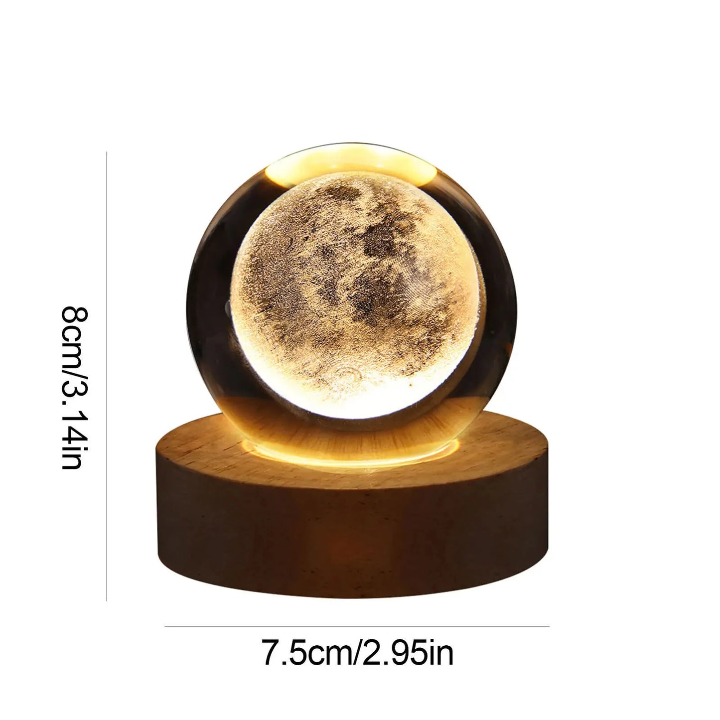 3D Pokemon Crystal Poke Ball Figure Toys 5CM Mimikyu Planet Axolotl Night Light LED Lamp Base Gift for Kid Adult