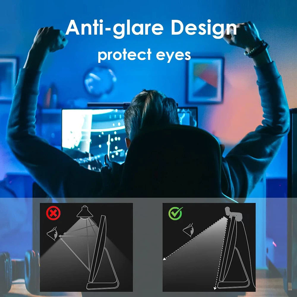 Barre lumineuse à LED RVB Wiscolor, gradation continue, éclairage de soin des yeux, atmosphère de jeu, lampe de bureau, écran d'ordinateur, lumière suspendue