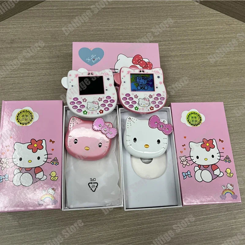 Original Sanrio Hello Kitty Cute Mini Phone Cartoon Kids Taiml Kawaii Phone Birthday Festival Fashion Children Girls Gifts Toys
