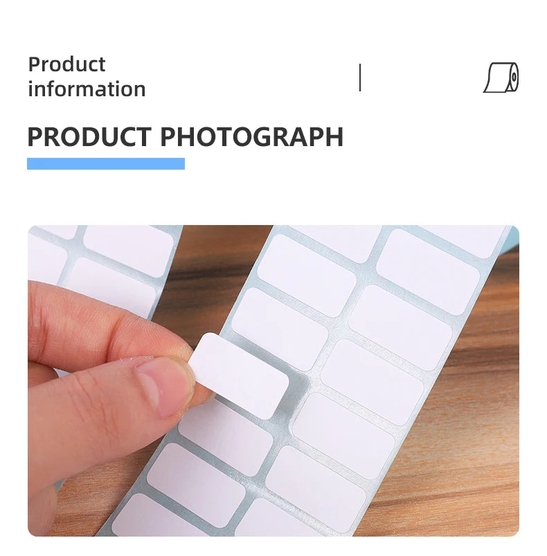 Etiquetas térmicas de varios tamaños, rollo de papel adhesivo, 100 mm de ancho, etiquetas blancas en blanco para etiquetas térmicas, pegatinas de papel autoadhesivas