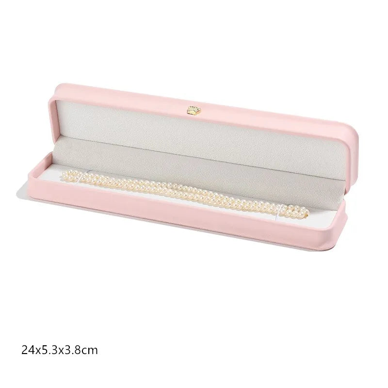 1 organizador de joyas de cuero, caja para anillos de boda, colgante, pulsera, collar, estuche de almacenamiento, embalaje de regalo, caja de exhibición al por mayor