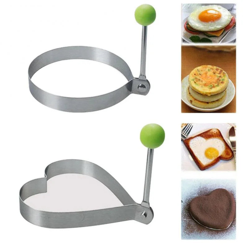 Stainless Steel 5 Style Egg Pancake Mold Egg Cooking Ring Circle Creative Decoration Kitchen Accessories Gadget Rings