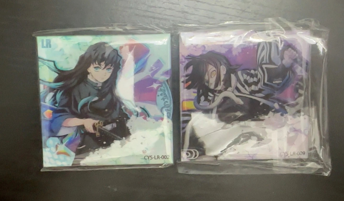 Anime Demon Slayer Kamado Tanjirou Kochou Shinobu Kanroji Mitsuri Iguro Obanai Collection Cards Christmas Birthday Gifts Toys