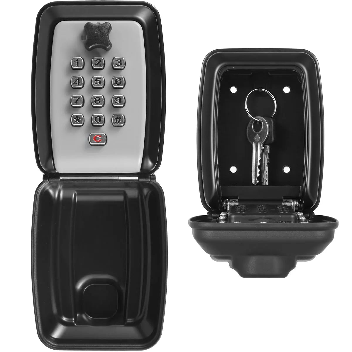 Wall Mounted Key Storage Safe Waterproof Anti-theft Key Box With Combination Lock 12-Digital Password Office Home Outdoor Use
