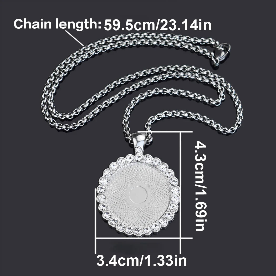 Collar con foto personalizado, cruz circular en forma de media luna, búho esférico, con una variedad de opciones de regalos para amigos
