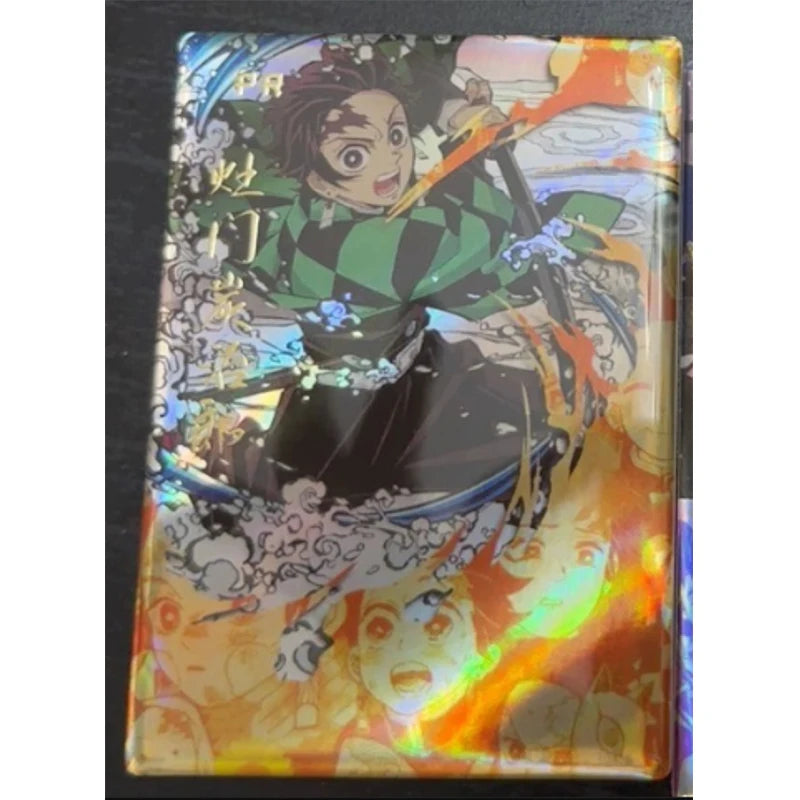 Anime Demon Slayer Kamado Tanjirou Kochou Shinobu Kanroji Mitsuri Iguro Obanai Collection Cards Christmas Birthday Gifts Toys