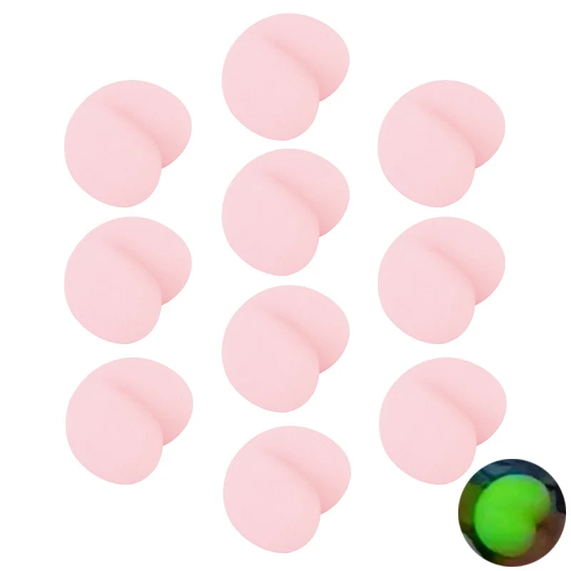 10 piezas de mini bolas de silicona con forma de melocotón para aliviar el estrés y la ansiedad, accesorio para bricolaje con luz nocturna, regalo de fiesta