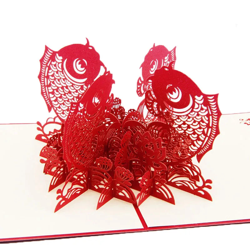 38 Styles 3D Pop Up Greeting Card Love In Hands Birthday Wedding Halloween Christmas Valentines' Day New Year Xmas Kids Gift