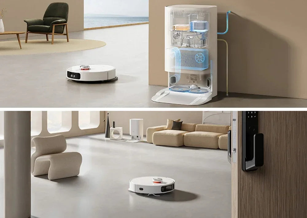 Aspiradoras robot XIAOMI MIJIA Omni 1S B116 Mop Base inteligente Máquina de eliminación de suciedad Recolección de polvo Autolimpieza Base vacía
