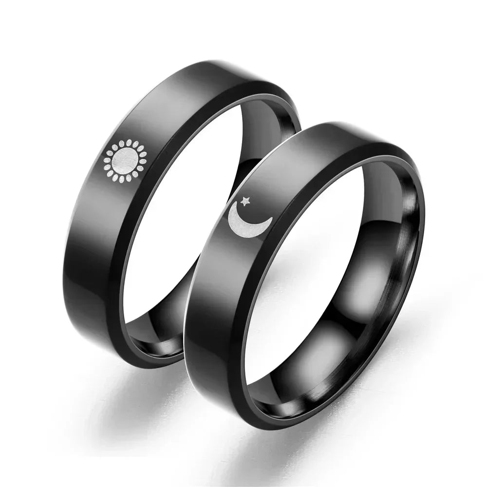 1 par de anillos de pareja de rombos blancos y negros, anillo abierto para mujeres y hombres, anillos de dedo ajustables, regalo de joyería de aniversario para amantes románticos