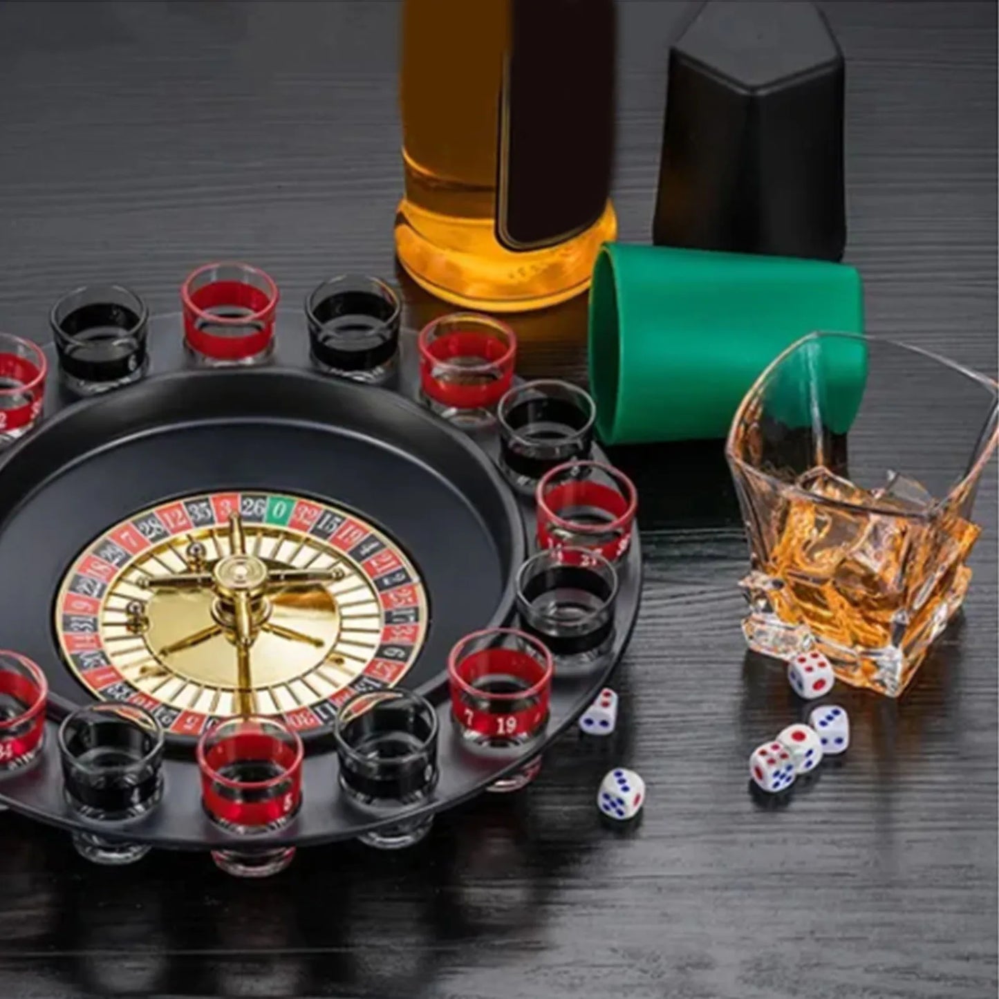 Vasos de chupito de 16 agujeros, copas de vino, juego de ruleta, juego de juegos para beber para fiestas, juego de ruleta de 16 chupitos, suministros para fiestas