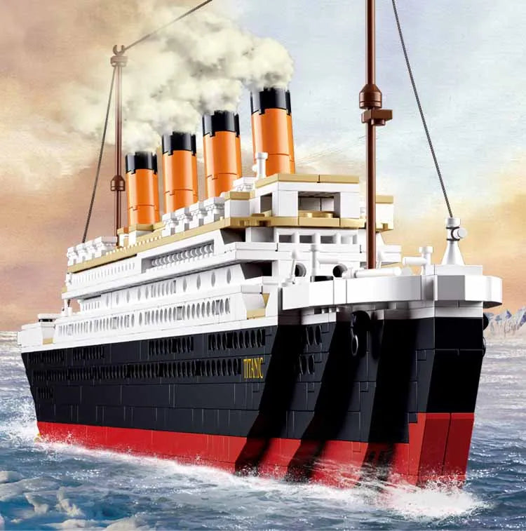 Titanic Rms Cruise Boat Ship City Model Building Kits 3d Blocks Educational Figures Diy Toys Hobbies For Children Bricks