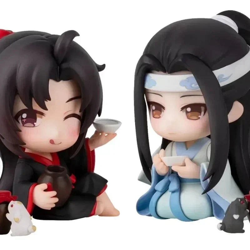 The Founder of Diabolism Q Version Action Figure Pvc Cute Wei Wuxian Lan Xichen Anime Model Statue Doll Collection Kids Toy Gift