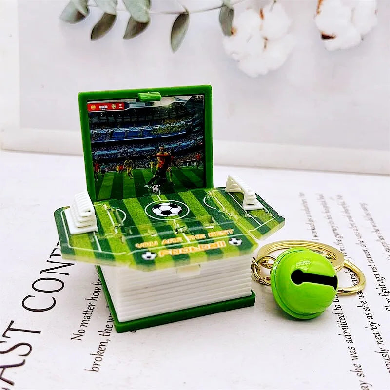 2024 3D Folding Bomb Explosion Book Novelty Mini Football Match Astronaut Keychain Children's Handheld Game Board Games Boy Gift