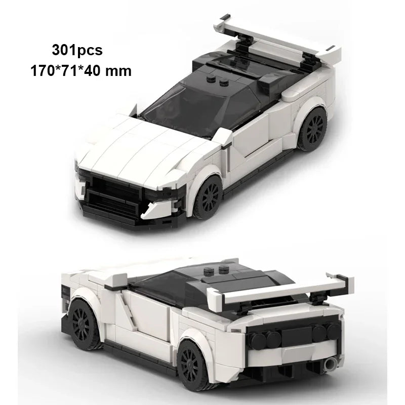 Technical Car City Speed Champion Sports MOC Ideas Creative Racing Car Building Blocks Garage Carro Rennau Voiture Vehicle Toys
