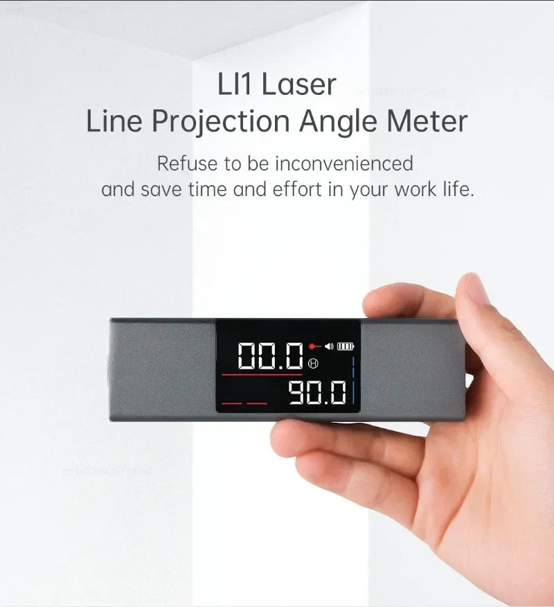 Xiaomi Duka Rapporteur laser Inclinomètre numérique Mesure d'angle 2 en 1 Niveau laser Règle Jauge Outils de construction Règle d'angle