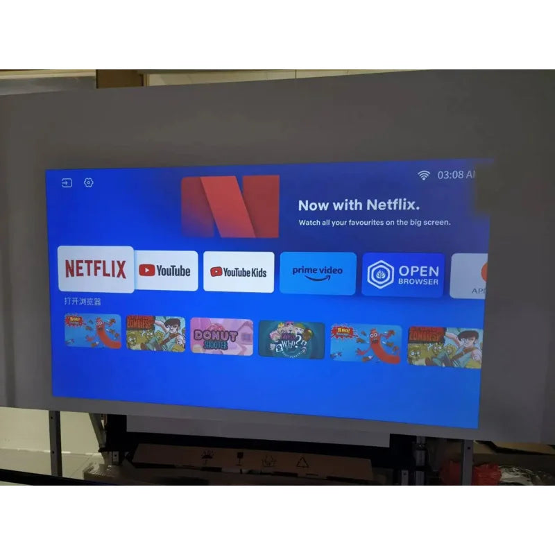 2000 ANSI lumens mini portable LCD Android 9 smart projector 4K WiFi home theater compatible with mobile tablet