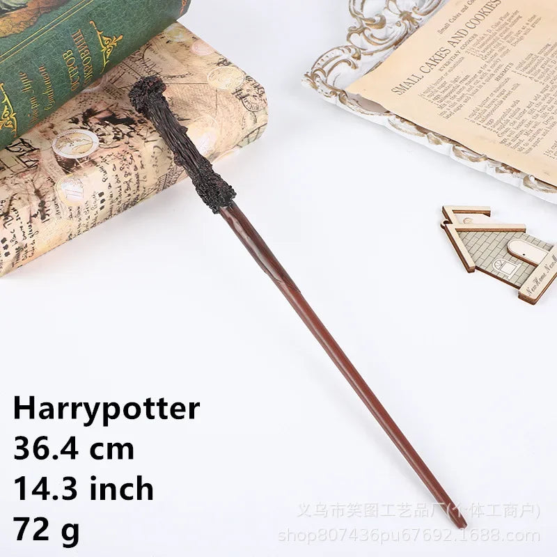 36 Styles Harry Magic Wand Resin Material Built in Steel Core Dumbledore Staff Cosplay Voldemort Props Christmas Gift Kid