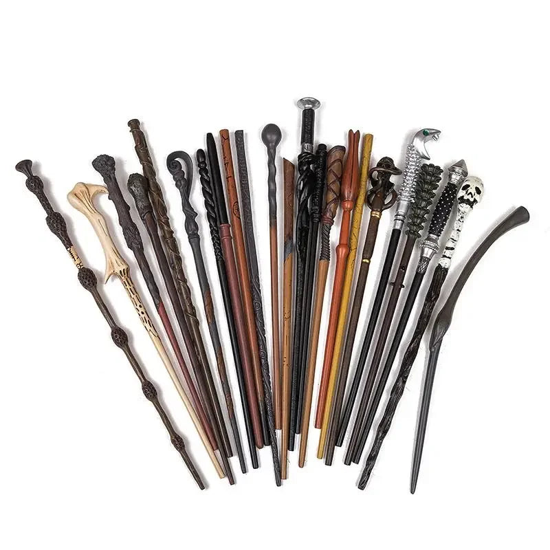 36 Styles Harry Magic Wand Resin Material Built in Steel Core Dumbledore Staff Cosplay Voldemort Props Christmas Gift Kid
