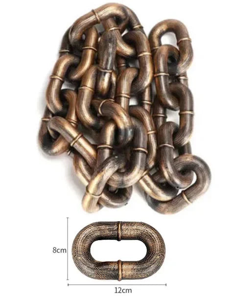 Pet traction rope, hollow plastic simulation iron chain, internet-famous funny and amusing props