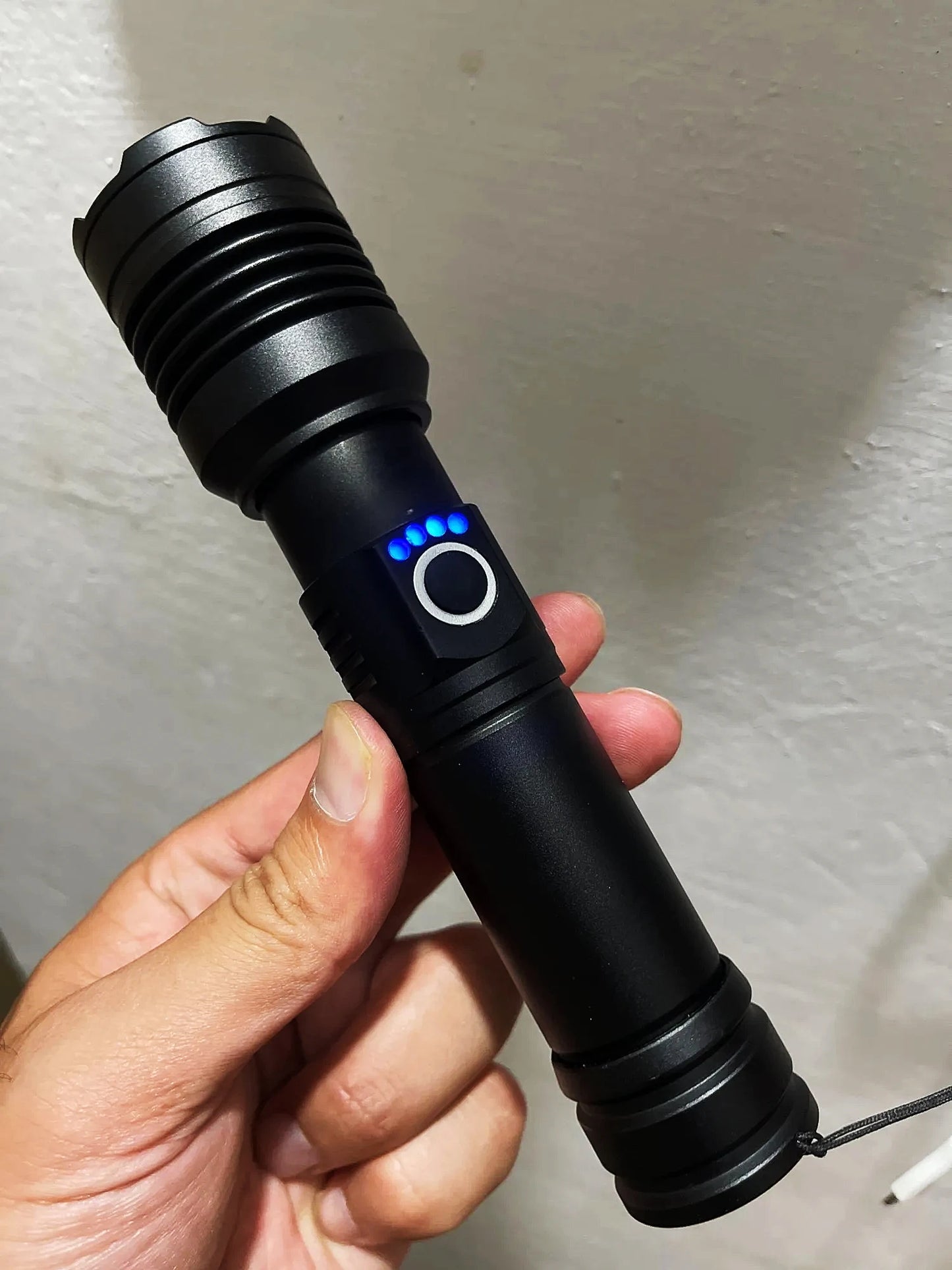 Linterna LED de alta potencia XHP 120, linterna con batería 18650 26650, recargable por USB, con zoom, para emergencias, acampadas al aire libre y pesca