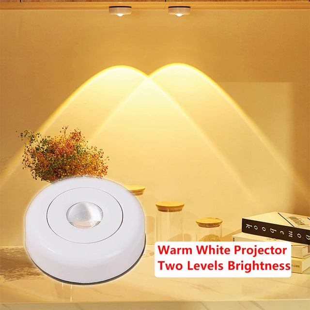 Sunset Lamp Under Cabinet Lights Battery Operated Sunset Projector Kitchen Wine Cabinet Closet Decor Bedroom Atmosphere Lamp