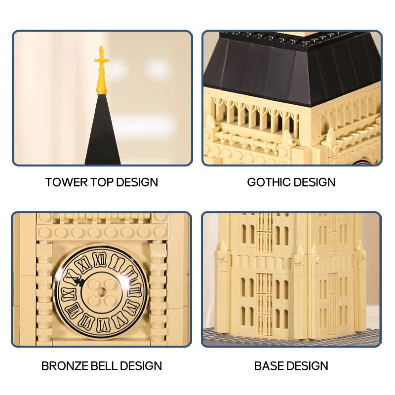 1666 pièces Briques Modèle Londres Big Ben Blocs de Construction Architecture Mondiale Construction Créative Cadeau Jouets Pour Enfants Adultes 5216