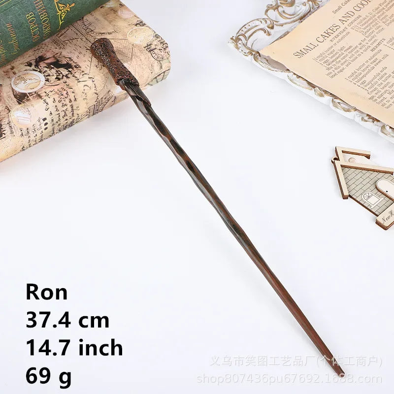 36 Styles Harry Magic Wand Resin Material Built in Steel Core Dumbledore Staff Cosplay Voldemort Props Christmas Gift Kid