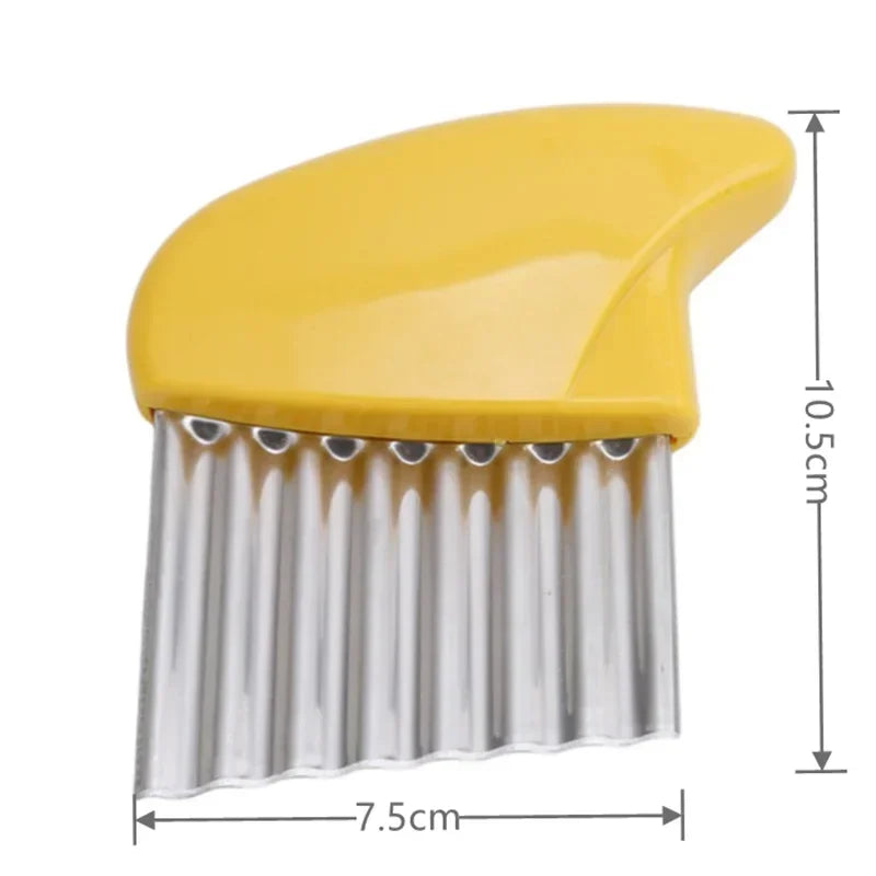 1 pieza de acero inoxidable de mano para cortar patatas fritas, cuchillo para maza, cortador de verduras multifuncional, herramientas de cocina