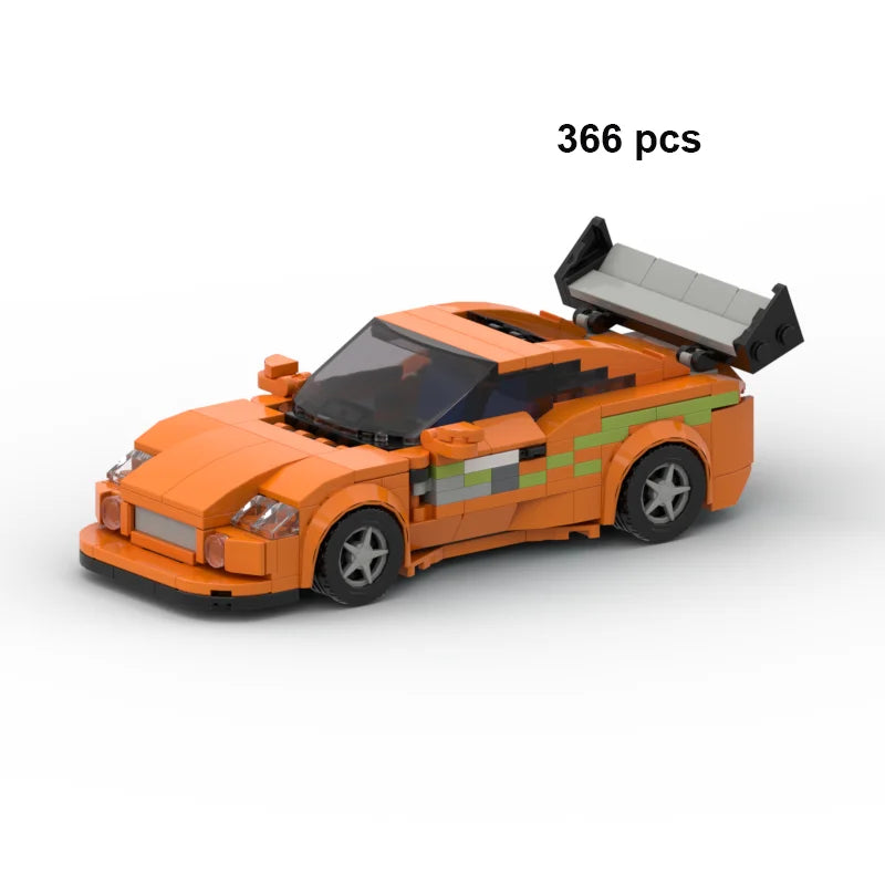 Technical Car City Speed Champion Sports MOC Ideas Creative Racing Car Building Blocks Garage Carro Rennau Voiture Vehicle Toys