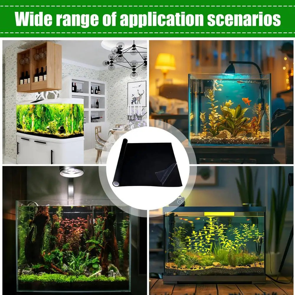 Aquarium Wallpaper Static Cling Black Aquarium Backdrop Sticker Aquarium Poster Background Aquarium Backdrop For Fish Tank