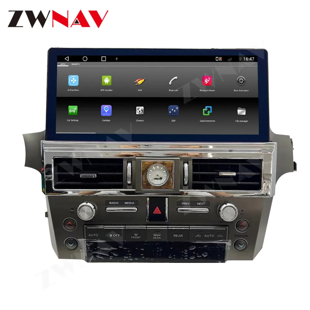 Radio para coche Android con pantalla IPS HD de 12,3" para Lexus GX460 GX400 2010-2020, reproductor multimedia, autorradio, navegación GPS, unidad principal 2 Din