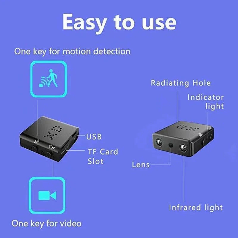 Mini cámara Xiaomi Full HD 4K WiFi 5G Visión nocturna Monitoreo de seguridad remoto Protección del hogar Grabadora de video a prueba de agua