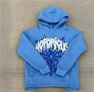 Sudadera con capucha con estampado de araña Y2k para hombre y mujer, estilo hip hop, chaqueta de manga larga, abrigos, top, sudadera con capucha holgada informal de otoño e invierno de estilo Harajuku