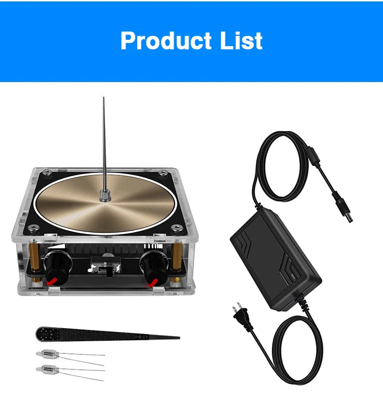 Tesla Coil Musical Speaker Artificial Lightning Bluetooth Music Tesla Coil Arc Plasma Wireless Transmission Experiment Model