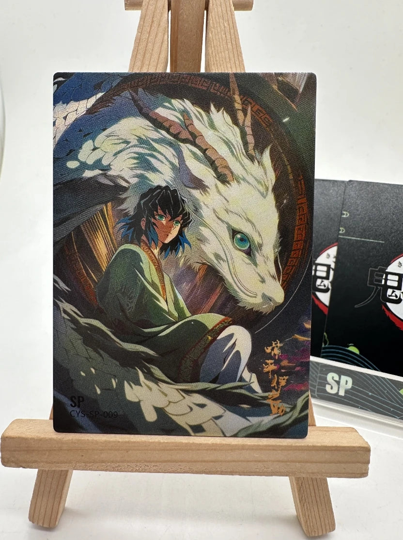 Anime Demon Slayer Kamado Tanjirou Kochou Shinobu Kanroji Mitsuri Iguro Obanai Collection Cards Christmas Birthday Gifts Toys