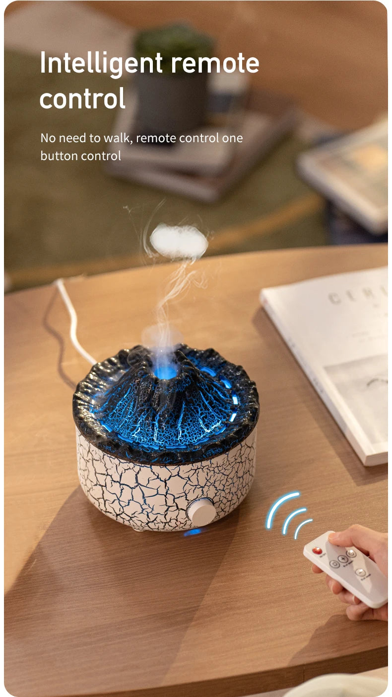 560ml Volcanic Flame Humidifiers Air Aroma Diffuser Essential Oils Humidifier Diffuser For Bedroom Home Purifier Humificador