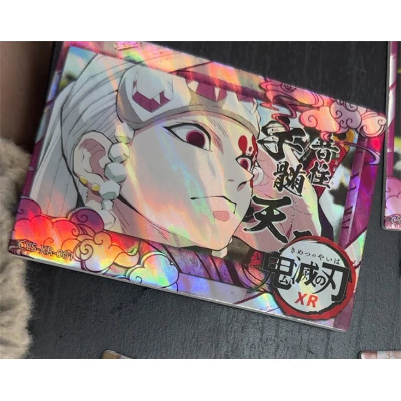 Anime Demon Slayer Kamado Tanjirou Kochou Shinobu Kanroji Mitsuri Iguro Obanai Collection Cards Christmas Birthday Gifts Toys