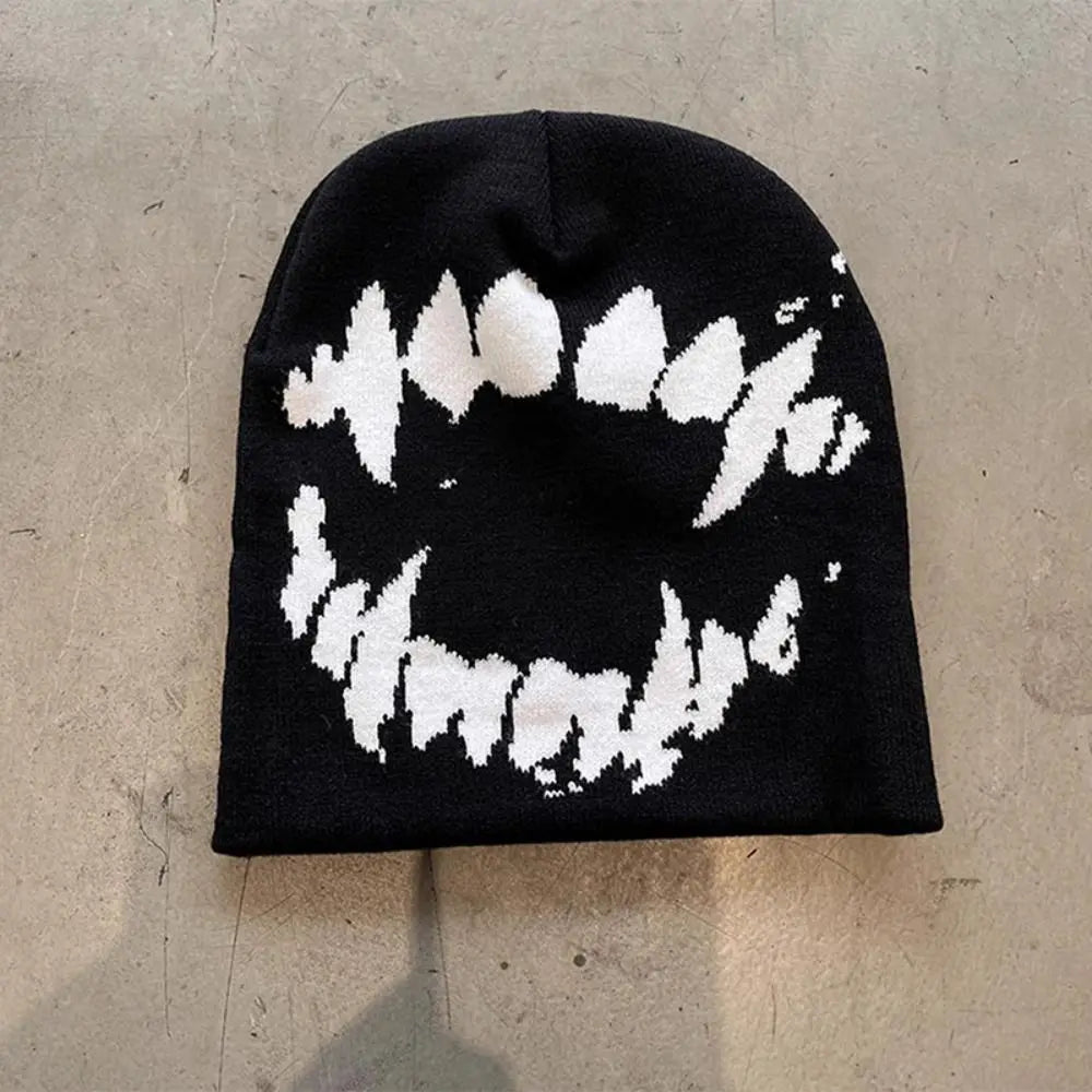 Vintage Y2k Streetwear Women Hat Pullover Hip Hop Knitting Hat Warm Wool Cold Caps