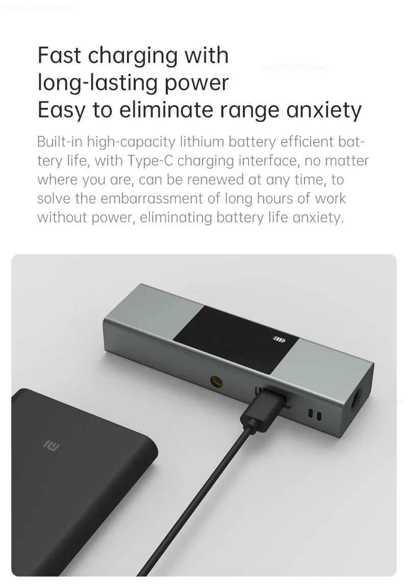Xiaomi Duka Rapporteur laser Inclinomètre numérique Mesure d'angle 2 en 1 Niveau laser Règle Jauge Outils de construction Règle d'angle