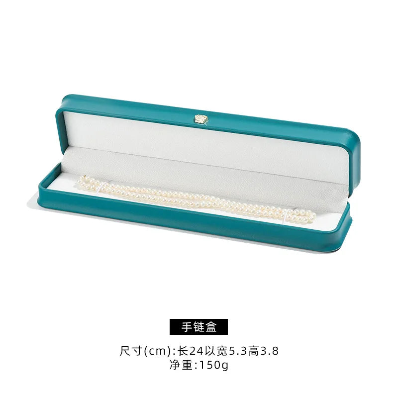 1 organizador de joyas de cuero, caja para anillos de boda, colgante, pulsera, collar, estuche de almacenamiento, embalaje de regalo, caja de exhibición al por mayor