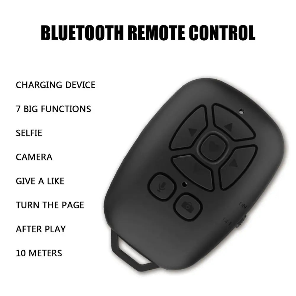 Control remoto inalámbrico para cámara de teléfono, botón de control remoto para teléfono móvil con Bluetooth, pulsador, pasador de página, control remoto recargable para Android IOS