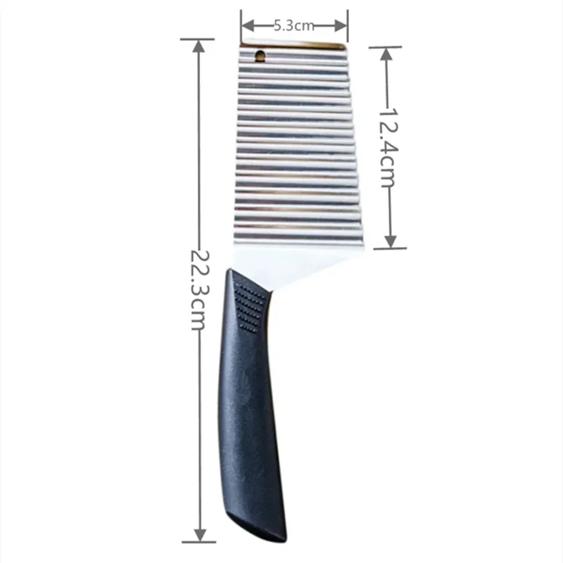 1 pieza de acero inoxidable de mano para cortar patatas fritas, cuchillo para maza, cortador de verduras multifuncional, herramientas de cocina